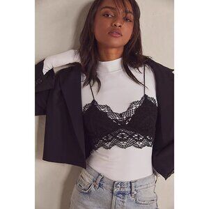 Free People FP One $68 Mariana Bralette Black NEW